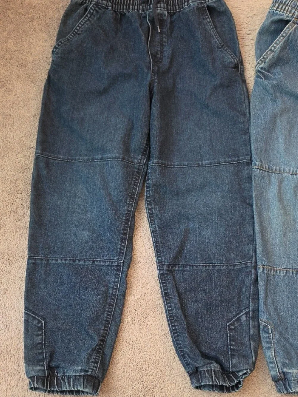 OshKosh B'gosh Kids Denim Jogger Pants - Dark Blue & Light Blue Size 10